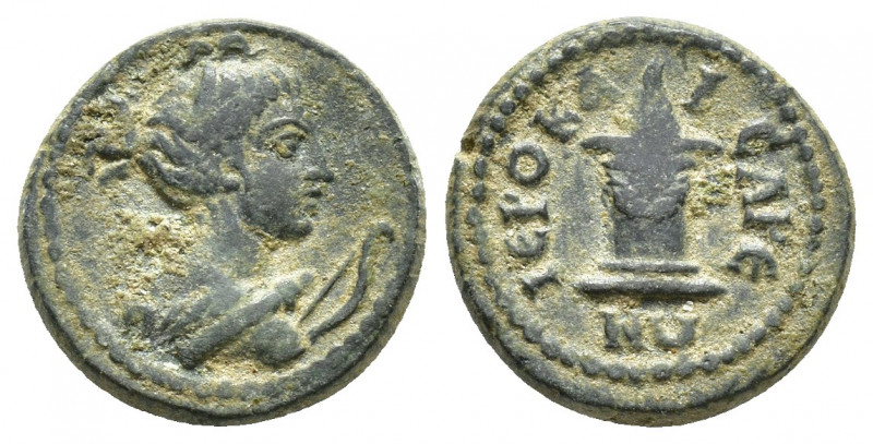 Lydia, Hierocaesarea. Time of Trajan-Hadrian. ca. A.D. 98-138. AE (15 mm, 2.6 g)...