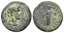 Phrygia, Laodicea ad Lycum. Pseudo-Autonomous. Time of Claudius, A.D. 41-54. AE (19.9 mm, 4.2 g ). Struck A.D. 50-54. Anto Polemon, son of Zenon. ΔΗΜΟ...
