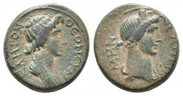 MYSIA. Pergamum. Pseudo-autonomous. (15.8mm, 3.5g) Roma and Senate (c. AD 40–60 (?)) AE Obv. ΘЄON CYNKΛHTON; Laureate and draped bust of the Senate, r...