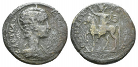 Phrygia. Docimeum. Tranquillina (28.2mm, 7.8 g) CΑΒ ΤΡΑΝΚΥΛΛƐΙΝΑ Ϲ diademed and draped bust of Tranquillina, r. / ΔΟΚΙΜΕΩΝ [ΜΑΚΕ]ΔΟΝΩΝ Gordian III on ...