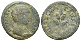 Phrygia. Apameia . Julia Domna, wife of Septimius Severus AD 193-217. Bronze Æ (23mm., 5.8 g). IOYΛIA ΔOMNA CEBAC, draped bust right / EΠI APTEMA Γ AΠ...