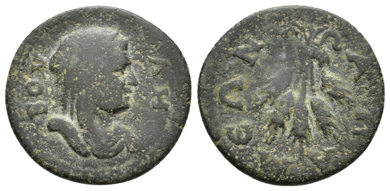 Phrygia. Apameia. Æ Pseudo-autonomous, AD 218-222. (23.3mm, 5.1 g) BOVΛH, veiled...