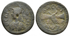 PHRYGIA. Laodicea ad Lycum. Time of Septimius Severus to Caracalla, 193-217. (19.6 mm, 4.1 g). ΘEA PΩMH Helmeted and cuirassed bust of Roma to left. R...
