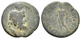 PHRYGIA. Dionysopolis. Pseudo-autonomous. Time of Septimius Severus (193-211). Ae.(19.7mm, 3.7 g) Obv: Diademed and draped bust of Serapis right, wear...