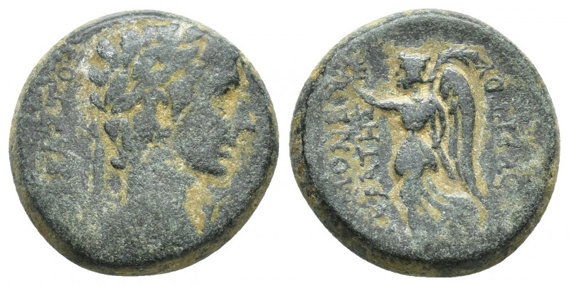 Phrygia. Akmoneia. Augustus 27 BC-AD 14. (19.4mm, 7.8 g) ΜΕΝΕΜΑΧΟΣ ΦΙΛΑΛΗΘΗΣ (Me...