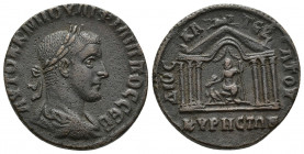 SYRIA, Cyrrhestica. Cyrrhus. Philip II. AD 247-249. Æ (26.5mm, 16.3 g). Laureate, draped and cuirassed bust right, seen from behind / ΔIOC-KA-TEB-ATOV...
