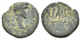 PHRYGIA. Laodicea. Augustus (27 BC-14 AD). Ae. (14.5mm, 2.7g) Anto Polemon Philopatris, magistrate. Obv: ΓΑΙΟΣ ΚΑΙΣΑΡ. Bare head of Gaius Caesar right...