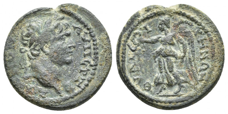 Lydia. Thyateira. Trajan AD 98-117. Bronze Æ (20mm., 4.4g). AYT NE[P TPAIANON]; ...