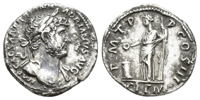 Hadrian (AD 117-138). AR denarius (17.5mm, 3.4 g). Rome, AD 119-122. IMP CAESAR ...