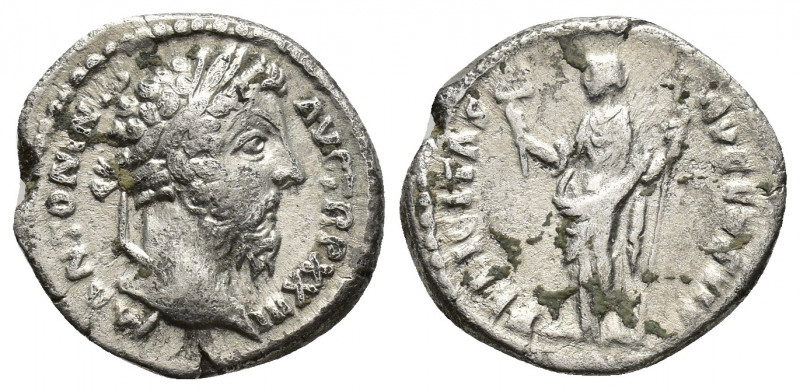 Marcus Aurelius, 161-180. Denarius (17.5mm, 3.7 g ), Rome, 168-169. M ANTONINVS ...