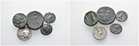 Ancient coins mixed lot 5 pieces SOLD AS SEEN NO RETURNS.