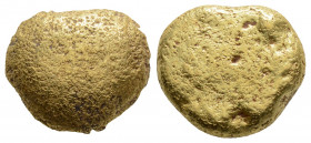 Greek
IONIA. Uncertain mint 650-600 BC.
Ingot EL (13.3mm 6,40 g)
Blank cast ingot equivalent to a Lydo-Milesian Hemistater.
As made