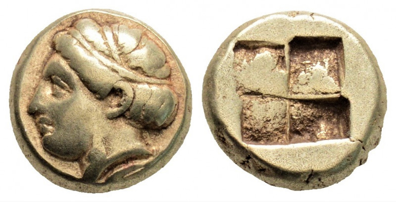 Greek
IONIA, Phokaia (Circa 478-387 BC)
EL Hekte (9.7mm, 2.53g)
Obv: Young femal...