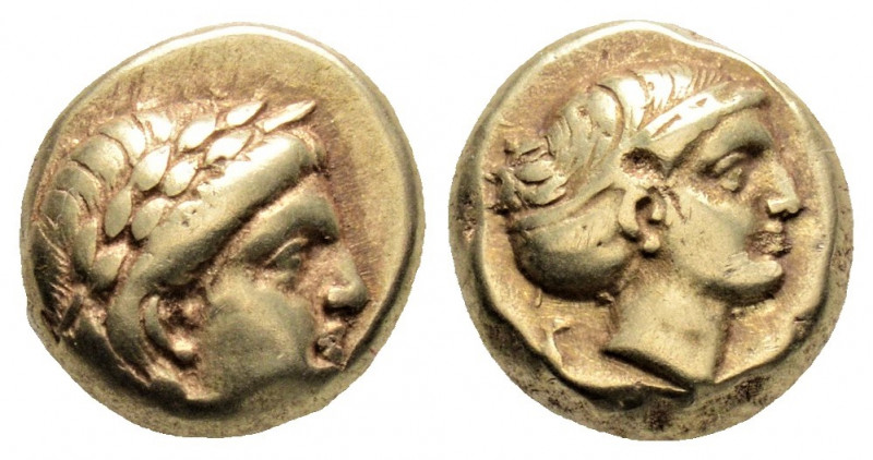 Greek
LESBOS, Mytilene (Circa 377-326 BC)
EL Hekte (10.5mm, 2.55g)
Obv: Laureate...