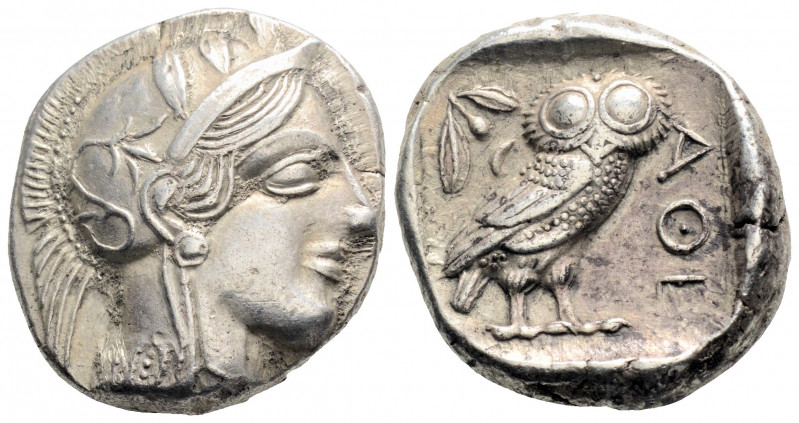 Greek
ATTICA, Athens (Circa 449-404 BC.)
AR Tetradrachm (25.1mm, 17.1g)
Obv: Hea...