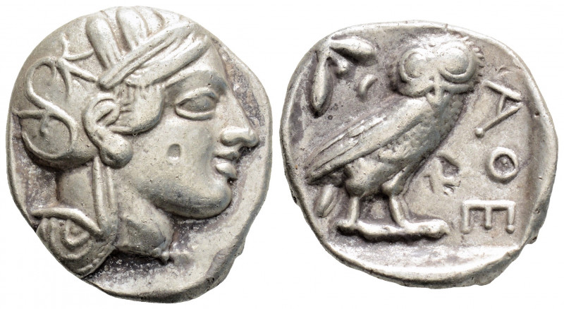 Greek
ATTICA, Athens (Circa 454-404 BC)
AR Tetradrachm (24.2mm, 16.6g)
Obv: Head...