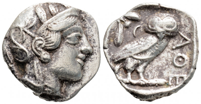 Greek
ATTICA, Athens (Circa 454-404 BC)
AR Tetradrachm (24.9mm, 15g)
Obv: Head o...