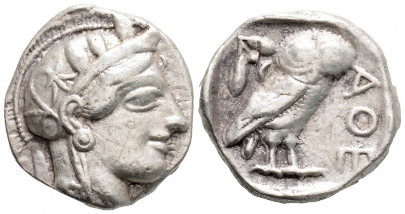 Greek
ATTICA, Athens (Circa 454-404 BC)
AR Tetradrachm (22.5mm, 14g)
Obv: Head o...