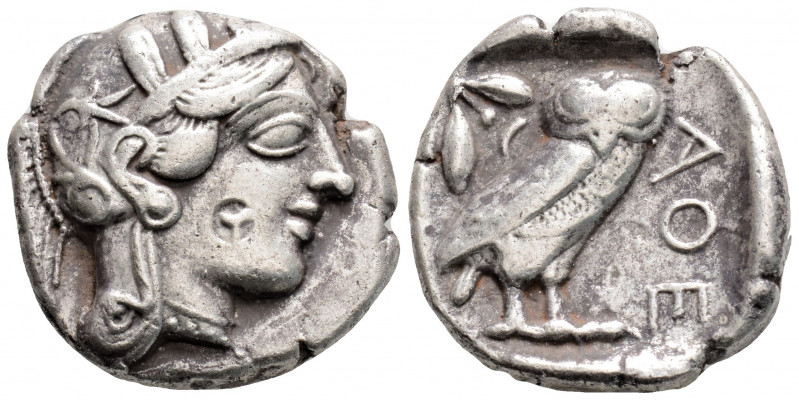 Greek
ATTICA, Athens (Circa 454-404 BC)
AR Tetradrachm (25.2mm, 16.1g)
Obv: Head...