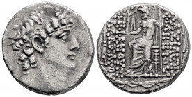 Greek
SELEUKID KINGS OF SYRIA, Philippos I. Epiphanes Philadelphos (Circa 94 -75 BC)
AR Tetradrachm (25.6mm, 15.3g)
Obv: Diademed head to right.
Rev: ...