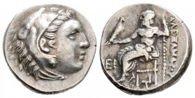 Greek 
KINGS OF MACEDON. Alexander III 'the Great' (336-323 BC) Uncertain Mint
AR Drachm (17.4mm 4.4g)
Obv: Head of Herakles to right, wearing lion sk...