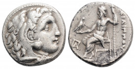 Greek
KINGS OF MACEDON, Philip III Arrhidaios (Circa 323-319 BC)
AR Drachm. (16.6mm, 4g)
Obv: Head of Herakles to right, wearing lion skin headdress
R...