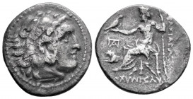 Greek
KINGS OF THRACE, Lysimachos (Circa 305-281 BC)
AR Drachm (19.1mm, 3.6g)
Obv: Head of Herakles to right, wearing lion's skin headdress. 
Rev: BAΣ...