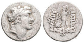 Greek
KINGS OF CAPPADOCIA, Ariarathes V Eusebes Philopator (Circa 163-130 BC)
AR Drachm (17.2mm, 4.1g)
Obv: Diademed head r. 
Rev: Athena Nikephoros s...