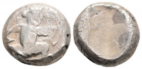 Greek
ACHAEMENID EMPIRE, Darios II to Artaxerxes II. (Circa 420-375 BC)
AR Siglos (14.8mm, 5.3g)
Obv: Sardes or subsidiary mint. Persian king or hero,...