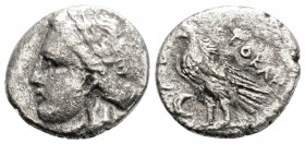 Greek
TROAS, Abydos (Circa 350-325 BC)
AR Half Siglos (14.6mm, 2.3g)
Obv: Laureate head of Apollo left.
Rev: ABY / APIΣTOKΛHΣ. Eagle standing left; to...