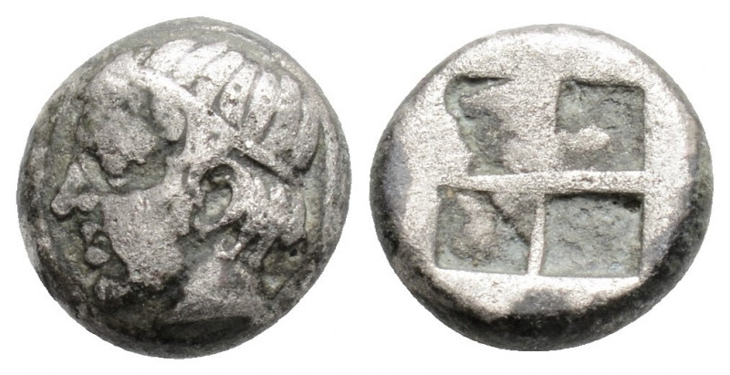 Greek
LESBOS, Uncertain mint. (Circa 480 BC) 
1/8 Stater (9.5mm, 1.3g)
Obv: Head...