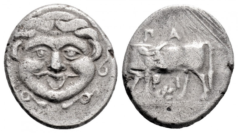 Greek 
MYSIA, Parion (Circa 4th century BC)
AR Hemidrachm (15.1mm, 2.2g)
Obv: ΠΑ...