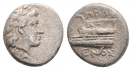 Greek
BITHYNIA, Kios (Circa 345-315 BC) 
AR Hemidrachm (10mm, 1.11g)
Obv: Laureate head of Apollo to right; KIA below bust.
Rev: Star surmounting prow...