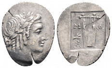 Greek
LYKIAN LEAGUE, Masikytes (Circa 30-20 BC)
AR Hemidrachm (16.8mm, 1.77g)
Obv: Laureate head of Apollo to right, Λ behind, Y before.
Rev: Kithara ...