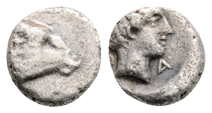 Greek
Troas, Kebren as Antiochia(?)(Circa 387-310 BC). 
AR Obol (7mm 0.34g)
Obv:...