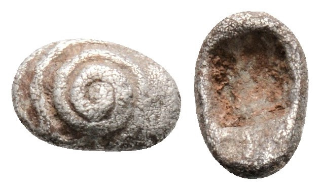 Greek
Western Asia Minor, uncertain mint. (Circa6th century BC)
AR Hemiobol (7mm...