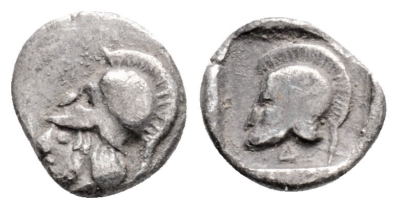 Greek
THRACO - MACEDONIAN TRIBES, Derrones (Circa 5th Century BC)
AR Hemiobol (7...