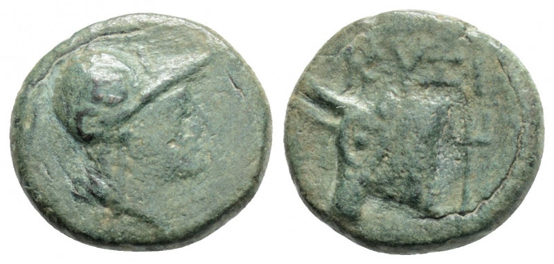 Greek
MYSIA, Kyzikos, (circa 300-180 BC) 
AE Bronze (19.2mm 1.8g)
Obv: Helmeted ...