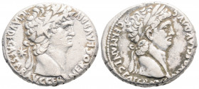 Roman Provincial
SELEUCIS & PIERIA, Antioch, Nero with Divus Claudius (54-68 AD)
AR Tetradrachm (27mm, 14.4g)
Obv: NERO CLAVD DIVI CLAVD F CAESAR AVG ...