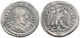 Roman Provincial
SELEUCIS AND PIERIA, Antioch, Philip I Arab (244-249 AD)
AR Billon-Tetradrachm (28mm, 10.4g)
Obv: AVTOK K M IOVΛI ΦIΛIΠΠOC CЄB, laure...