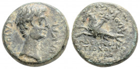 Roman Provincial
LYDIA. Philadelphia (as Neocaesarea). Caligula (37-41 AD). Antiochos Apollodotou, philokaisar.
AE Bronze (17mm 4.5g)
Obv: ΓAIOC KAICA...
