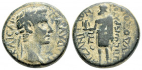 Roman Provincial
PHRYGIA. Aezanis. Claudius (41-54 AD). Pausanius Menandros, magistrate.
AE Bronze (19mm 5.5g)
Obv: KAICAP KΛAVΔIOC. Laureate head rig...