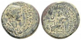 Roman Provincial
PHRYGIA. Acmoneia. Nero (AD 54-68). (Circa AD 62). Lucius Servenius Capito, archon, with his wife, Julia Severa.
AE Bronze (19mm 5.2g...