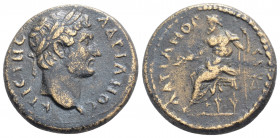 Roman Provincial
LYDIA, Stratonicea, Hadrian (117-138 AD)
AE Bronze (20.4mm, 5.7g)
Obv: AΔPIANOC KTICTHC. Laureate head right.
Rev: AΔPIANOΠO CTP KA. ...