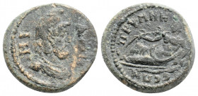 Roman Provincial
PHRYGIA. Prymnessos. Pseudo-autonomous. Time of the Antonines (138-193 AD). 
AE Bronze (16mm 2.7g)
Obv: MIΔΑC. Draped bust of Midas r...