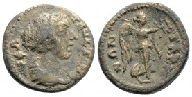 Roman Provincial
CARIA. Tabae. Faustina II (Augusta) (147-175 AD). 
AE Bronze (18mm 4.3g)
Obv: ΦΑVϹΤΙΝΑ ΝƐΑ. Draped bust of Faustina II.
Rev: ΤΑΒΗΝΩΝ....