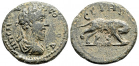 Roman Provincial
MYSIA, Parium, Commodus (177-192 AD) 
AS Bronze (22.4mm, 5.3g)
Obv: IMP CAI M AV COMMODVS Laureate, draped and cuirassed bust of Comm...