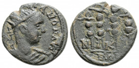 Roman Provincial
BITHYNIA, Nicaea. Gordian III. (238-244 AD)
AE Bronze (19.4mm, 3.6g)
Obv: M ANT ΓΟΡΔΙΑΝΟC AVΓ, Radiate, draped and cuirassed bust of ...