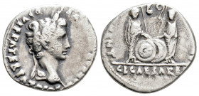 Roman Imperial
Augustus (27 BC-14 AD) Lugdunum
AR Denarius (19mm, 3.8g)
Obv: CAESAR AVGVSTVS DIVI F PATER PATRIAE, Laureate head right.
Rev: C L CAESA...