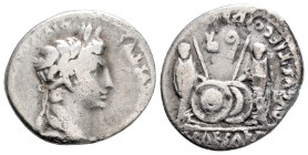 Roman Imperial
Augustus (27 BC-14 AD) Lugdunum
AR Denarius (18.2mm, 3.5g)
Obv: CAESAR AVGVSTVS DIVI F PATER PATRIAE, Laureate head right.
Rev: C L CAE...